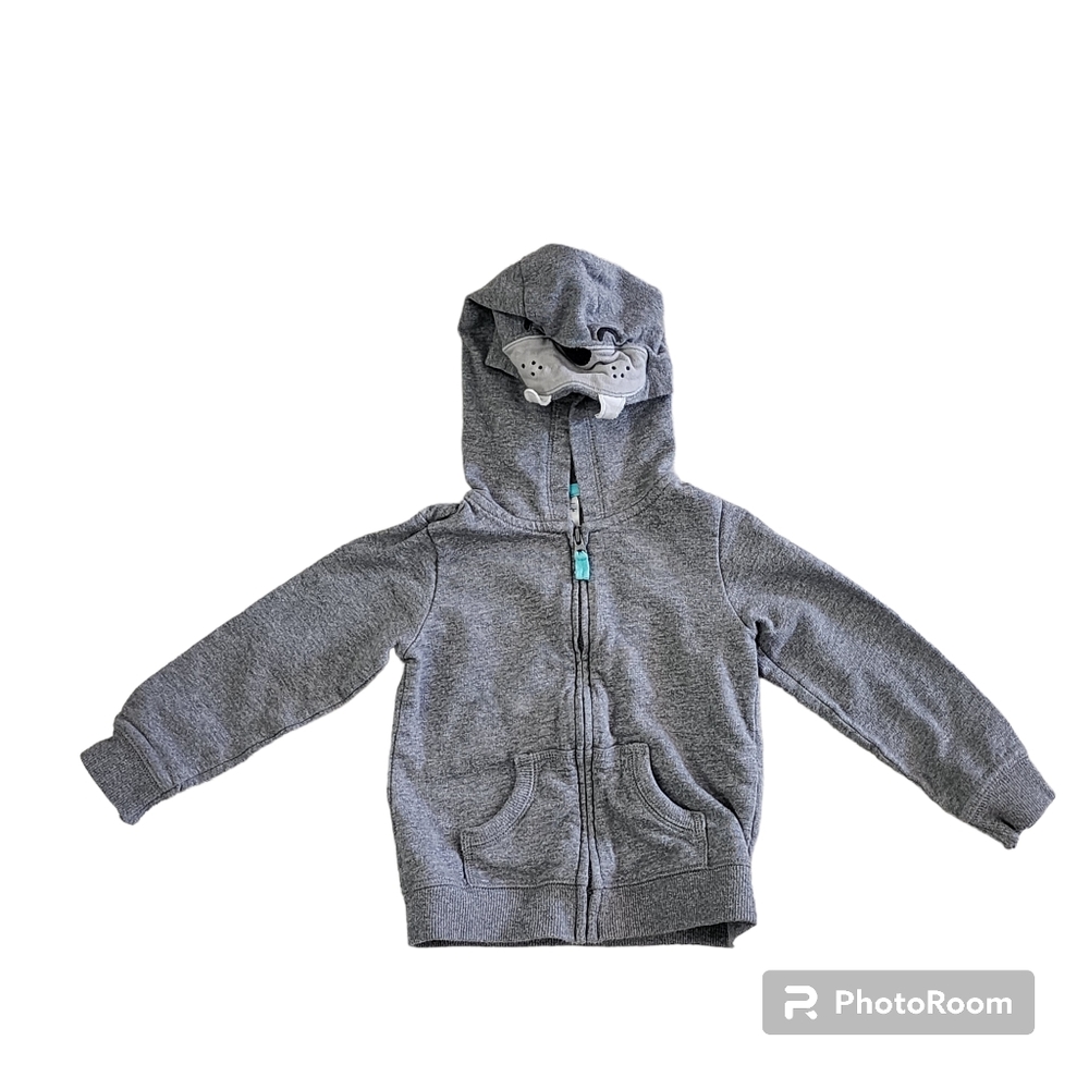 Carter's zip up hoodie size 24 months gray